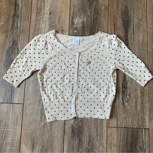 Charlotte Russe Beige Polka Dot Cardigan